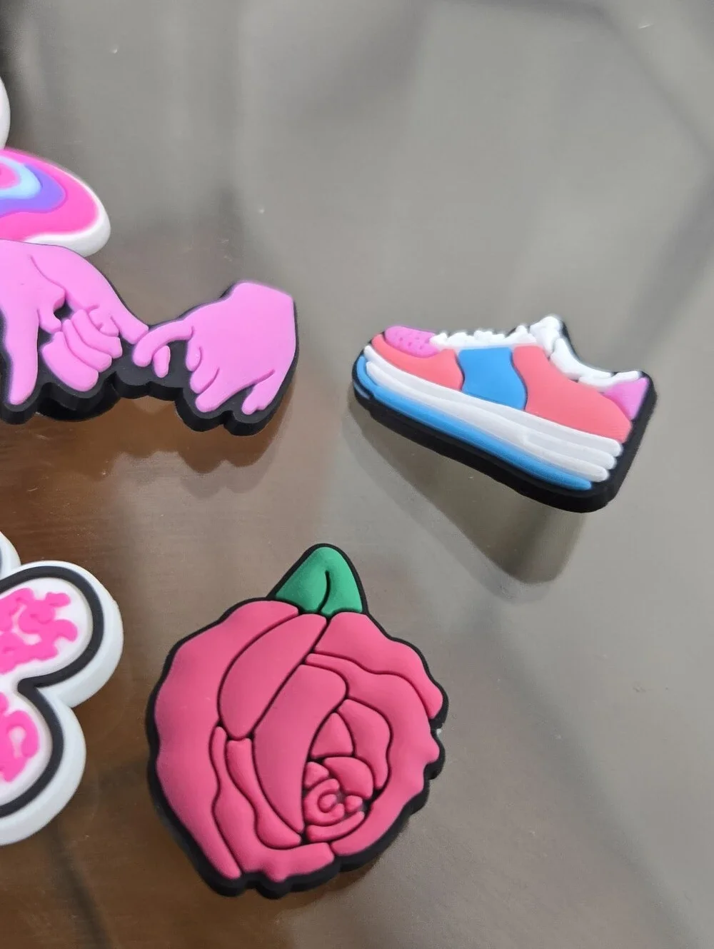 Pink 'BAE' Kids Charm Shoe & Bag Accessory